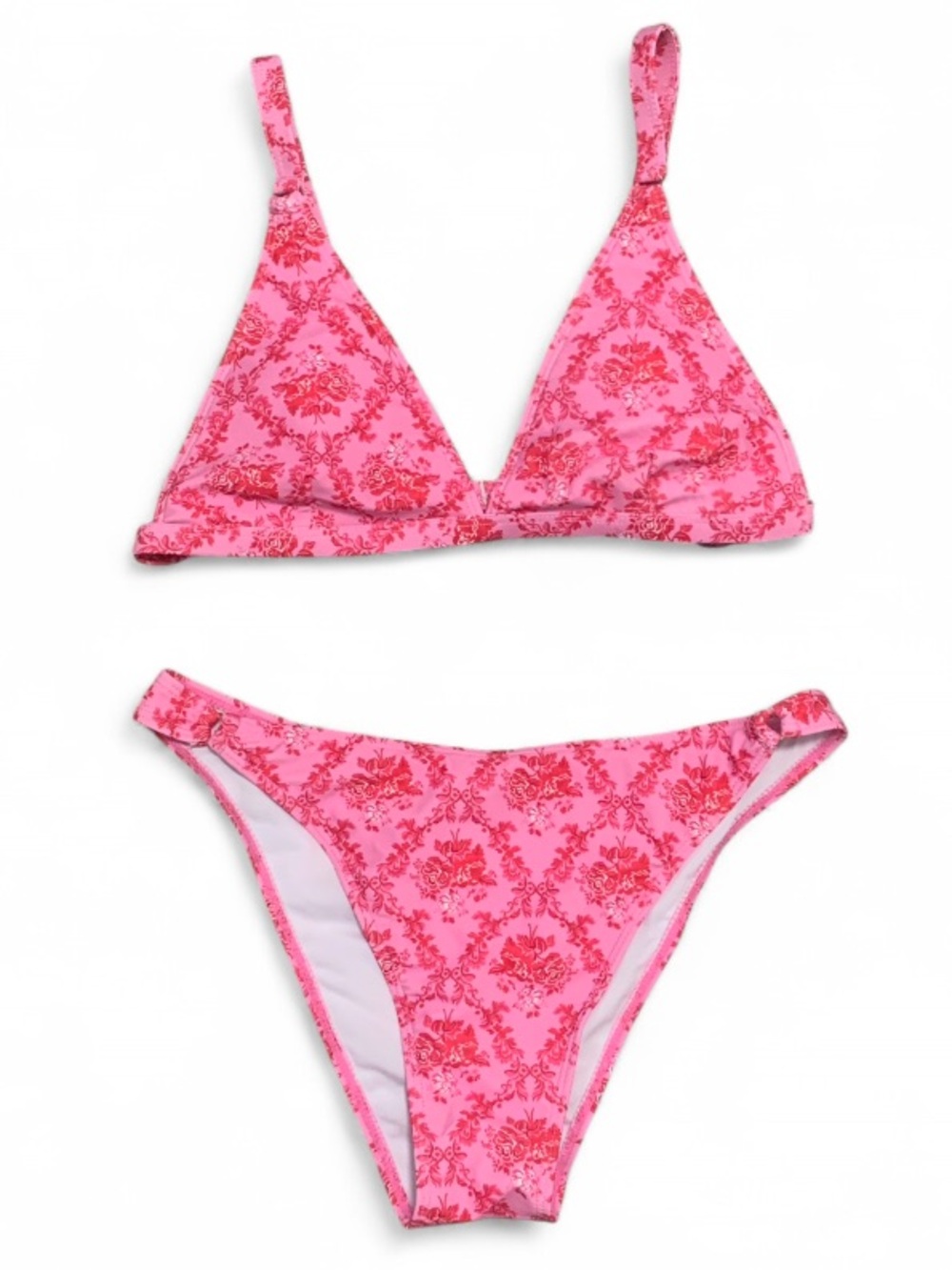 NWT Zaful Pink Floral Boho Print Two-Piece Swim Bikini